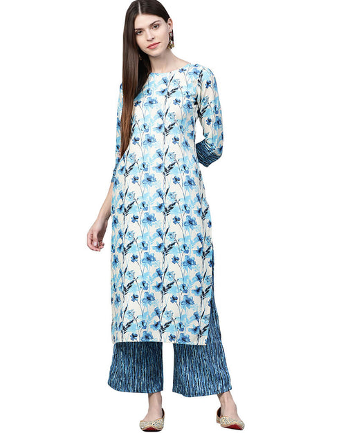 White Cotton Palazzo Straight