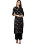 Black Cotton Palazzo Straight