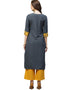 Grey Rayon Palazzo Straight Back View
