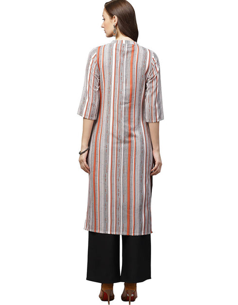 White Rayon Palazzo Straight Back View