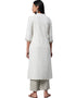 White Rayon Palazzo Straight Back View
