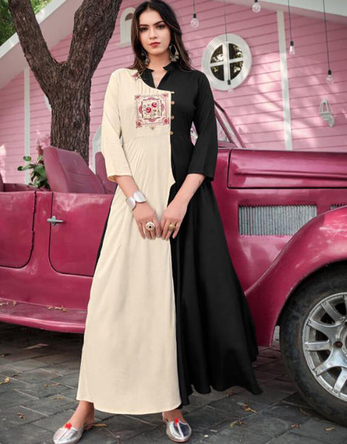 Multi 14 Kg Heavy Rayon Anarkali Kurti