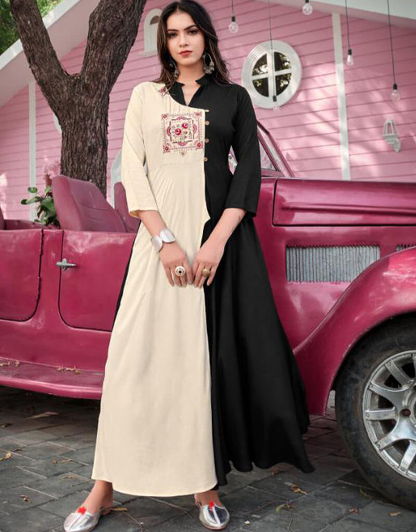 Multi 14 Kg Heavy Rayon Anarkali Kurti