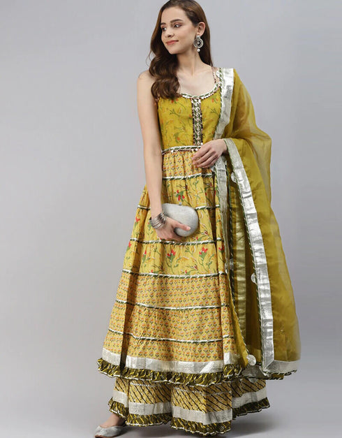 Yellow Cotton Pant Suit