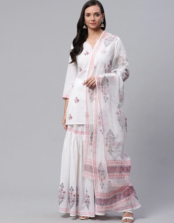 White Cotton Pant Suit