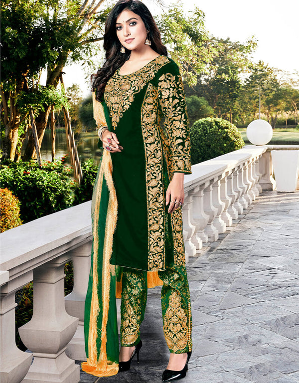 Green Heavy 9000 Velvet Pant Suit