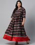 Black Cotton Anarkali Suit