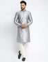 Gray Kurta Dhupion Silk Payjama