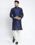 Navy Blue Kurta Dhupion Silk Payjama