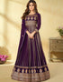 Wine Real Georgette Anarkali Suit