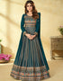 Teal Real Georgette Anarkali Suit