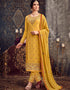 Yellow Georgette Pant Salwar Suits