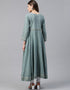 Green Cotton Anarkali Kurti Back View