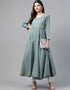 Green Cotton Anarkali Kurti