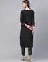 Black Crepe Pant Straight Back View