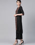 Black Crepe Pant Straight Closure View