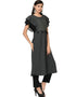 Black Crepe Pant Kurti Closure View