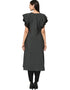 Black Crepe Pant Kurti Back View