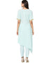 Sky Blue Crepe Pant Kurti Back View