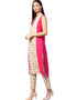 Pink Crepe Pant Kurti Closure View