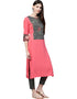 Pink Crepe Pant Kurti Closure View