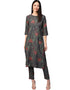 Grey Crepe Pant Kurti