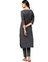 Grey Crepe Pant Kurti Back View