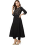 Black Crepe Pant Kurti Closure View