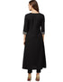 Black Crepe Pant Kurti Back View