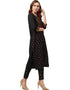 Black Crepe Pant Kurti Closure View