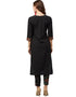 Black Crepe Pant Kurti Back View