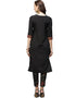 Black Crepe Pant Kurti Back View