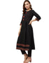 Black Crepe Pant Kurti Closure View
