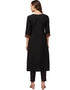 Black Crepe Pant Kurti Back View