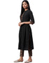 Black Crepe Pant Kurti Closure View