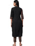 Black Crepe Pant Kurti Back View