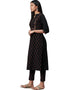 Black Crepe Pant Kurti Closure View