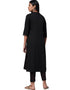 Black Crepe Pant Kurti Back View
