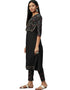 Black Crepe Pant Kurti Closure View