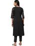 Black Crepe Pant Kurti Back View