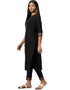 Black Crepe Pant Kurti Closure View
