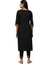 Black Crepe Pant Kurti Back View