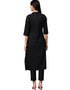 Black Poly Silk Pant Kurti Back View