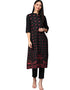 Black Poly Silk Pant Kurti