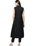 Black Poly Silk Pant Kurti Back View