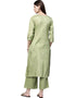 Green Poly Silk Pant Kurti Back View