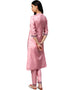 Pink Poly Silk Pant Kurti Back View