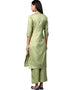 Green Poly Silk Pant Kurti Back View