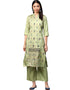 Green Poly Silk Pant Kurti