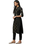 Black Poly Silk Pant Kurti Closure View